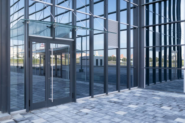 istock Beautiful office building with a bunch of big windows 1224061493