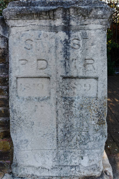 istock Old boundary stone in London 1224062311