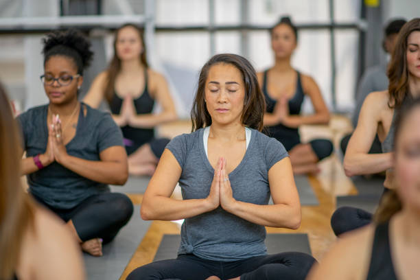 istock Diverse group of women in yoga class 1224066437