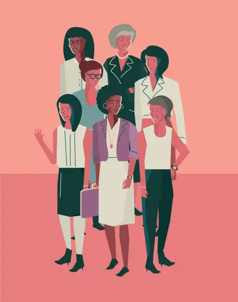 Vector illustration of Business concept women in business