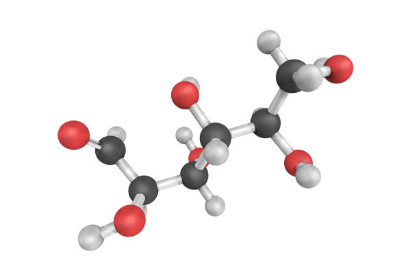 3d structure of Maltodextrin, a polysaccharide that is used as am easily digestible food additive. It is produced from starch.