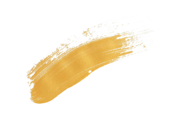 istock gold texture paint stain on white background 1224073047