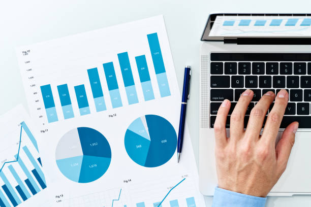 istock Financial reports and Laptop. Business man preparing reports. 1224077239