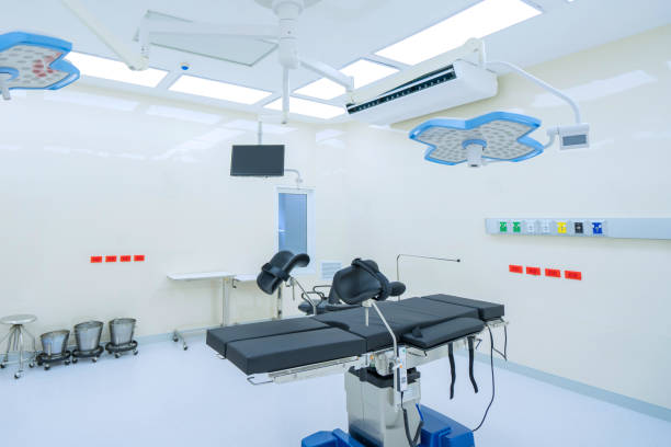 empty adjustable patient's bed in the maternity ward at hospital - 16318 imagens e fotografias de stock