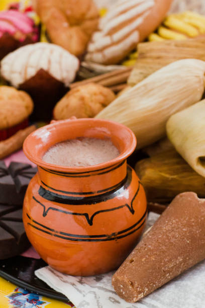 istock Mexican hot cocoa, chocolate and cinnamon in Mexico breakfast 1224083466