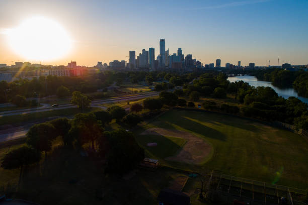 istock Bright Ball of fire above Austin Texas Sunrise 1224084437