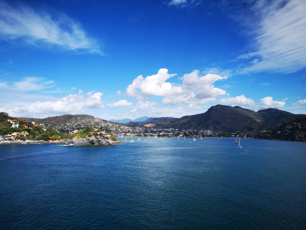 Zihuatanejo Mexico and Mountains from the water