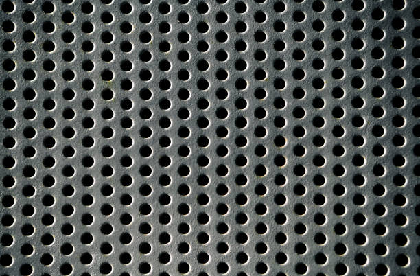 Backgrounds Textured Metal Perforated Abstract Steel Hole stock photo