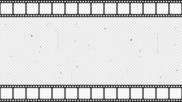 Old film strip backgrounds. Movement of the old film on the screen. Vector illustration. Old film strip backgrounds. Movement of the old film on the screen. Vector illustration. intro music photos stock illustrations