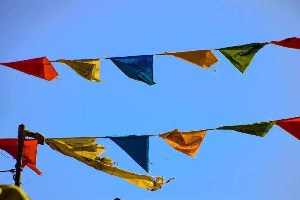 istock Buddhist temple located inside Majnu-ka-tilla, a colony also known as Delhi's mini Tibet, Temples and traditional Asian architecture 1224089264