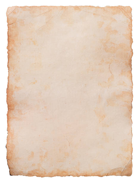 istock Old paper sheet isolated on a white background. Clipping path included. 1224090186