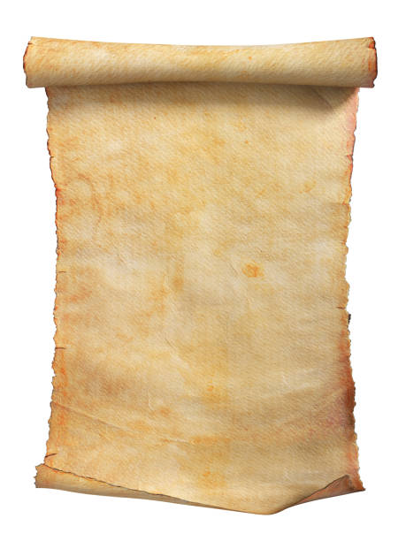 istock Old paper scroll or parchment isolated on a white background. Clipping path included. 1224090235