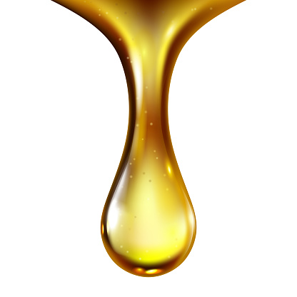Oil Drop Petroleum Engine Lubricant Liquid Vector. Dripping Synthetic Or Mineral Oil Or Fuel, Industrial Petrol Lubrication Falling Droplet. Gasoline Essence Fluid Template Realistic 3d Illustration