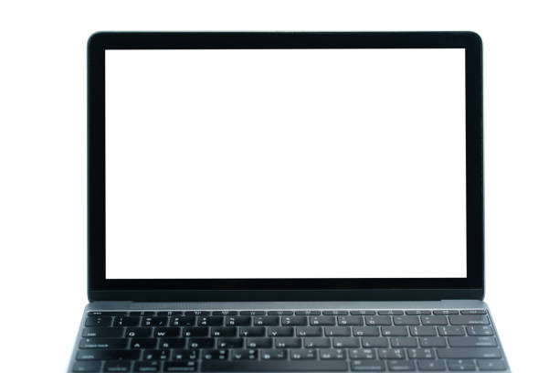 istock Blank screen laptop on white isolated background. 1224095414