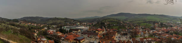 istock View from Brumov castle in spring cloudy day in Moravia 1224096398