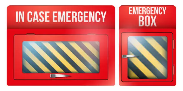 Vector illustration of Set case of emergency