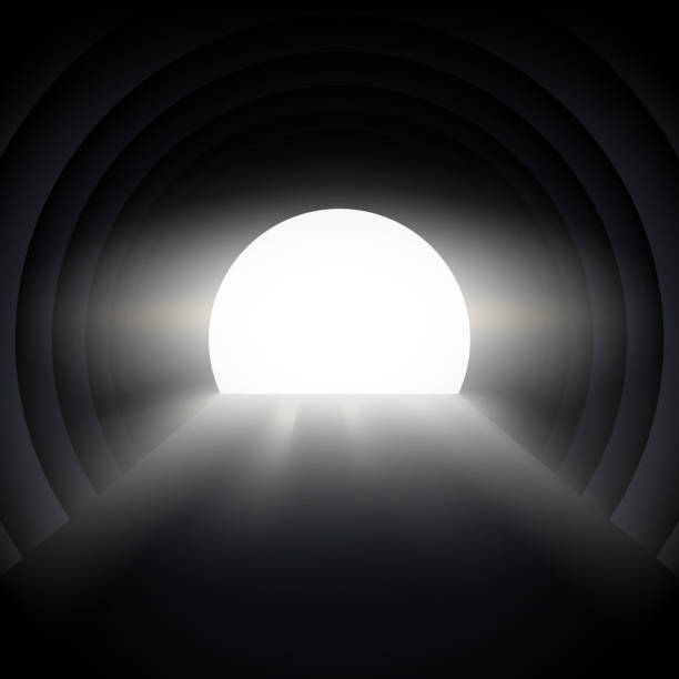 ilustrações, clipart, desenhos animados e ícones de luz no final do túnel - spirituality light tunnel light at the end of the tunnel