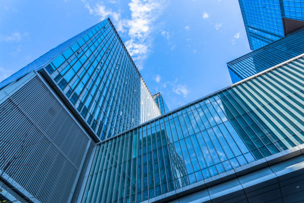 istock glass architecture of modern building in tokyo 1224102841