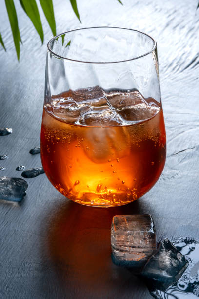 istock Classic Negroni cocktail with ice cubes 1224103503