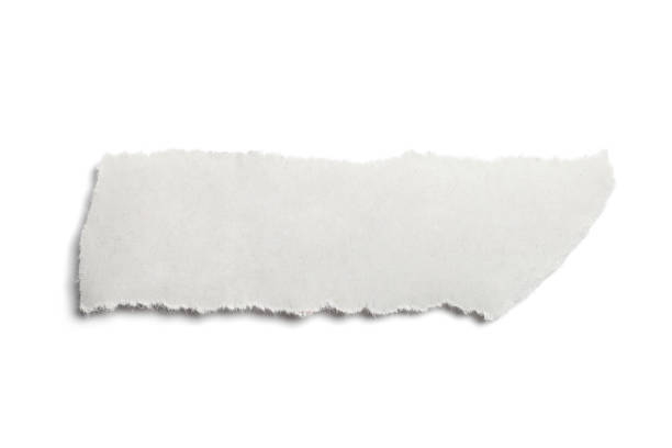 istock Front View Torn Piece of Newspaper on White Background 1224103628