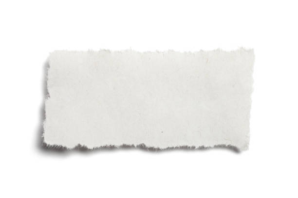 istock Front View Torn Piece of Newspaper on White Background 1224103652