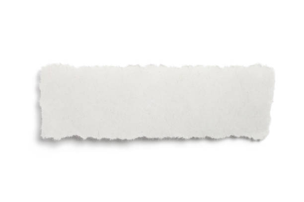 istock Front View Torn Piece of Newspaper on White Background 1224103673