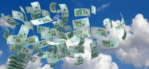 istock Flying Colombian Pesos 1224106586