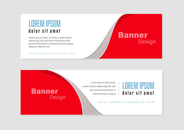 banner temp rectangular banner copy space template design label designs stock illustrations
