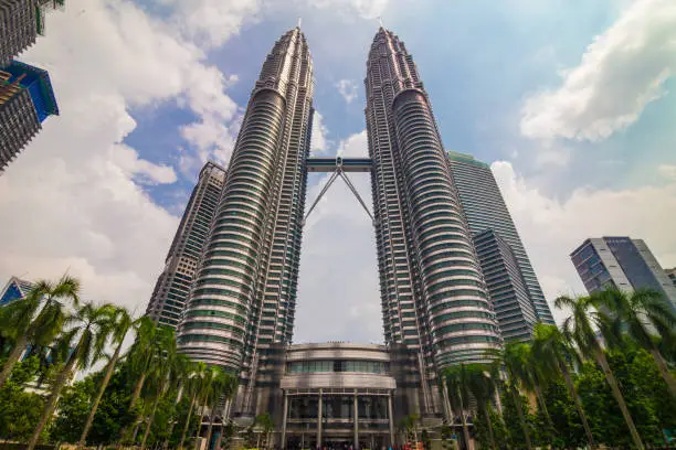 Petronas twin building tower in Kualalumpur, Malaysia
