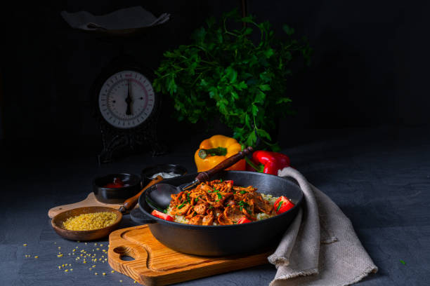 istock rustic bulgur pans with gratinated gyros and yoghurt 1224114871