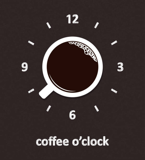 godzina kawy - coffee time restaurant stock illustrations