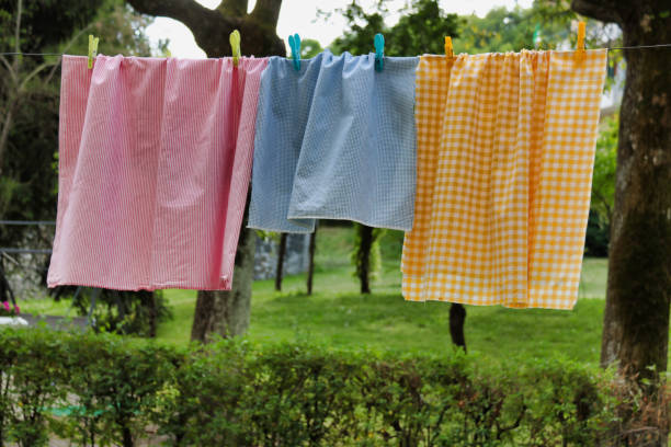 istock colored laundry hanging on the clothesline 1224119217