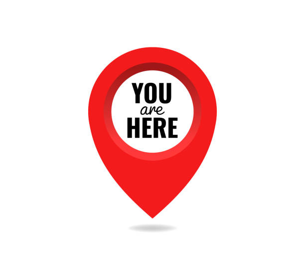 istock You are here sign icon mark location pointer pin. Destination point concept. Pin position marker design vector illustration eps 10 1224120991