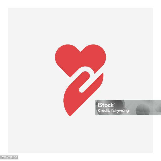 Ilustración de Icono Corazón En Mano y más Vectores Libres de Derechos de Logotipo - Logotipo, Mano, Corazón - Órgano interno