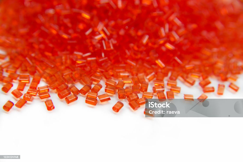 Red Polymer Red Plastic Polymer Granules Stock Photo - Download Image Now - Branch ...