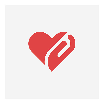 Heart in hand icon,vector illustration.
EPS 10.