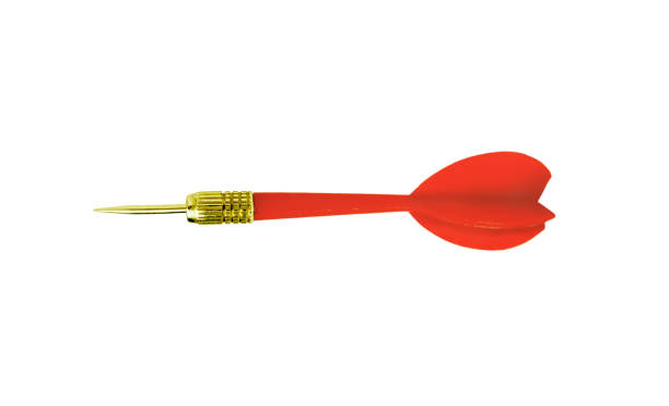 istock Red dart isolated on white background with clipping paths for graphic design. 1224133271