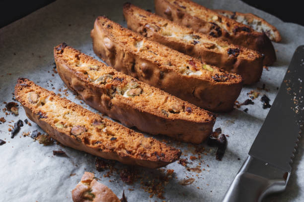 istock Sliced Biscotti, Italian cookies 1224133659