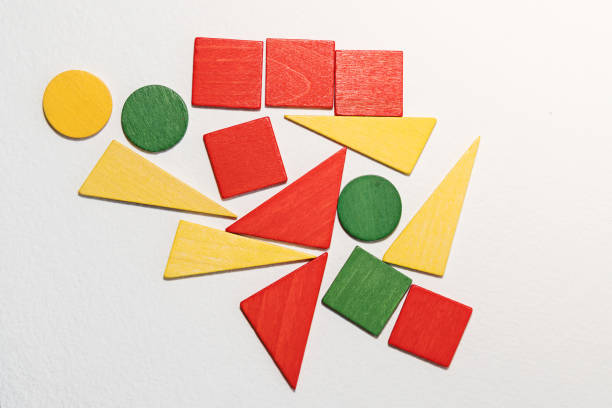 istock Geometric colorful wooden shapes 1224135685