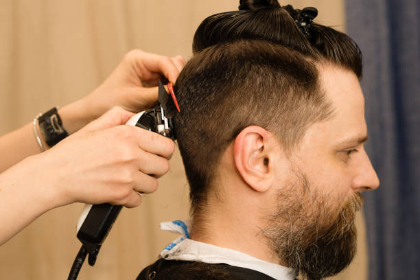 istock Male haircut electric razor 1224135716
