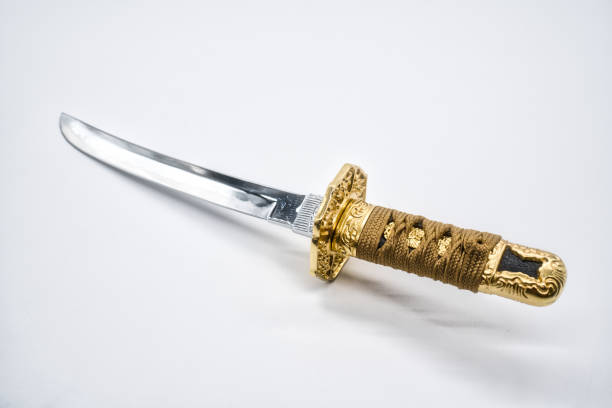 istock Japanese imitation sword on a white background 1224137209