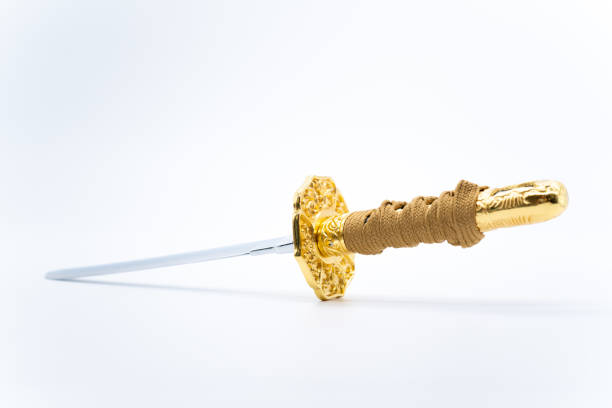 istock Japanese imitation sword on a white background 1224137215