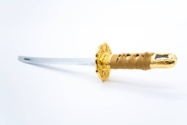 istock Japanese imitation sword on a white background 1224137216