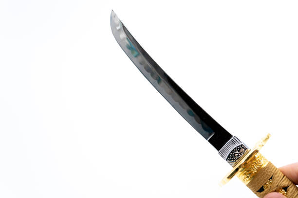 istock Japanese imitation sword on a white background 1224137230