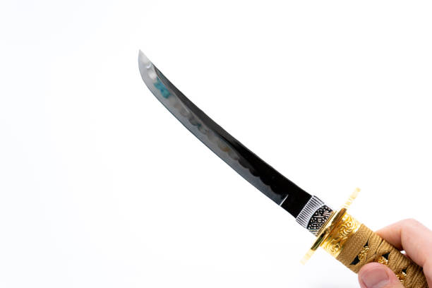istock Japanese imitation sword on a white background 1224137237