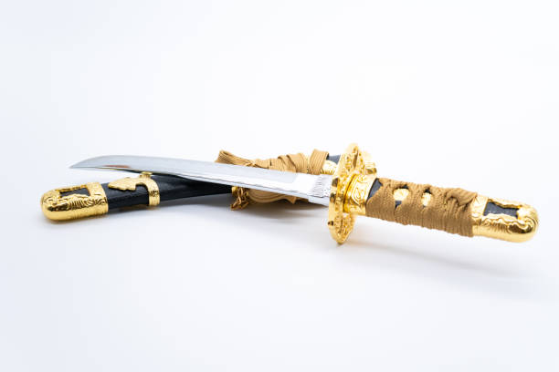 istock Japanese imitation sword on a white background 1224137298