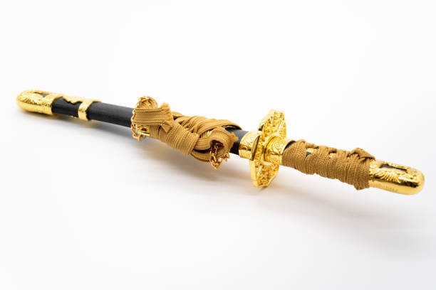 istock Japanese imitation sword on a white background 1224137308
