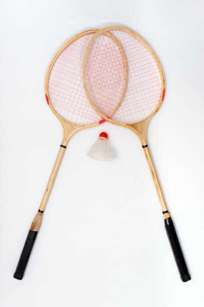 istock 2 rackets for badminton on a white background 1224137623