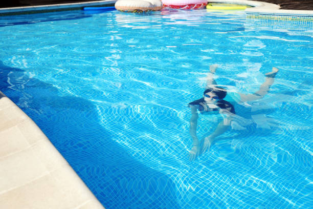 istock Young girl in a swimming pool 1224138581