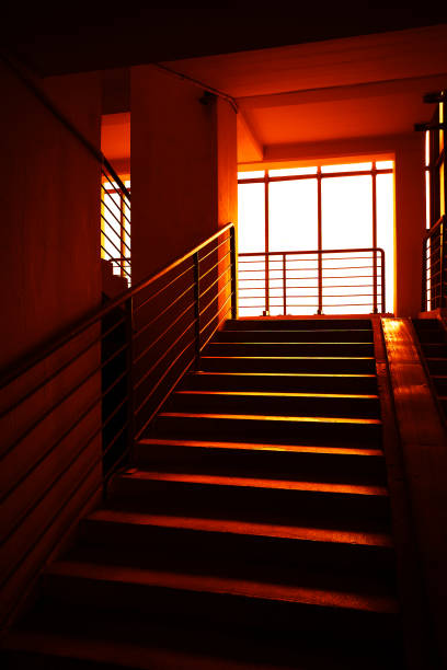 istock Dramatic urban upstairs during sunset background 1224140288
